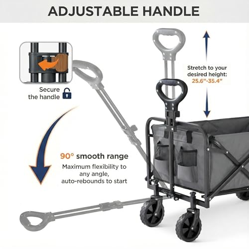 Collapsible Wagon with All-Terrain Wheels & Drink Holders