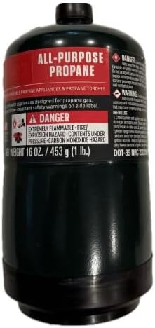 Propane Replacement Fuel Cylinders 16 ounces Camping (2 Pack)