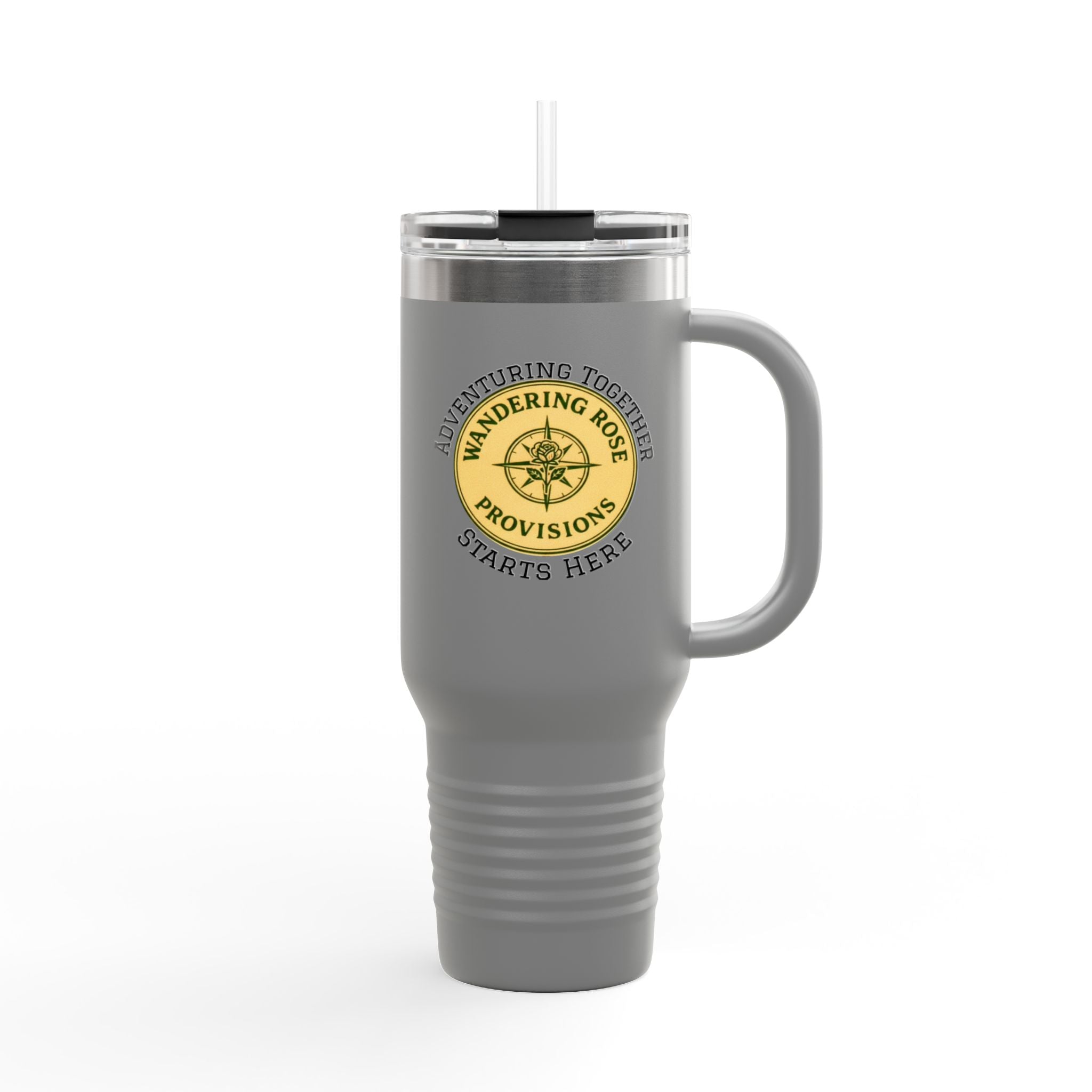 Insulated Wandering Rose Provisions Travel Mug, 40oz