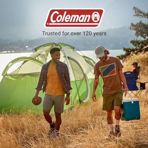 Coleman Montana 8-Person Camping Tent with Rainfly, Weatherproof Family Tent Sets Up in 15 Mins, Fits Multiple Airbeds