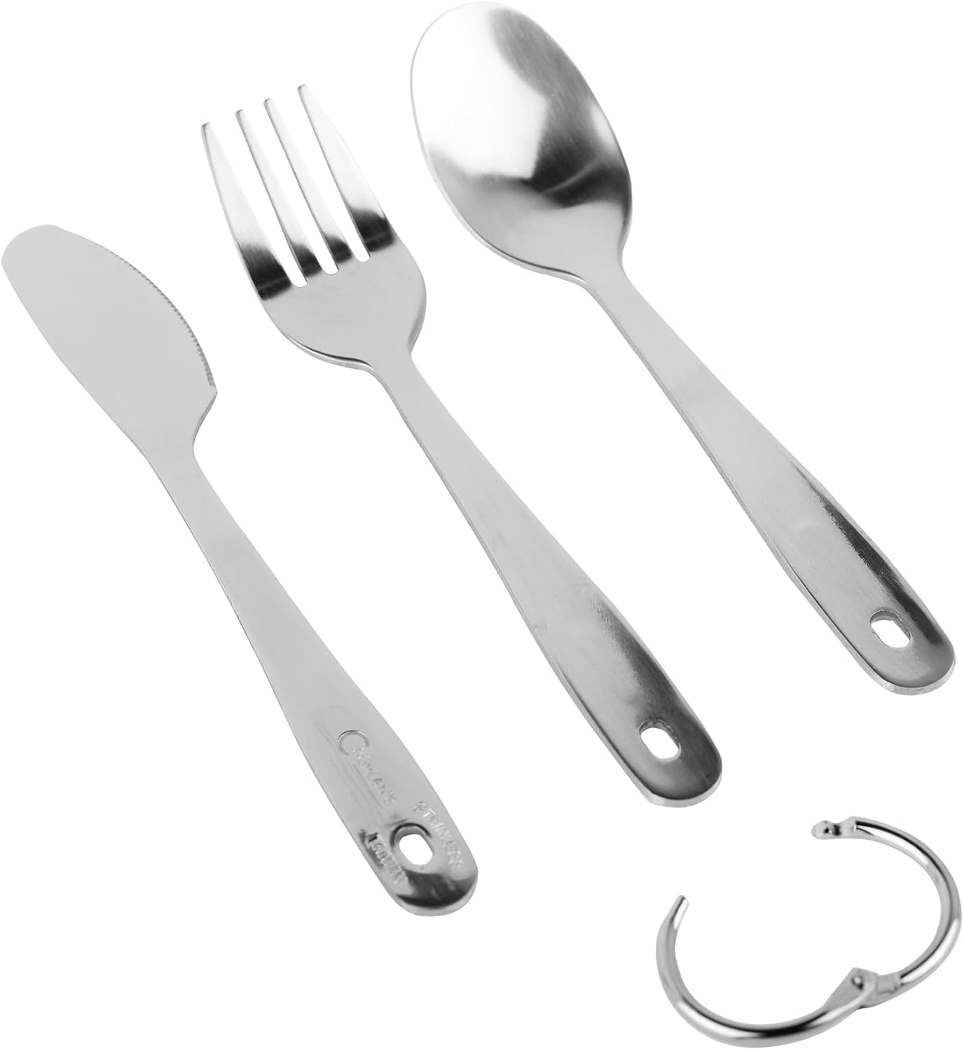 Coghlan's Stainless Steel Cutlery Set – 3-Piece Flatware with Fork, Knife, Spoon