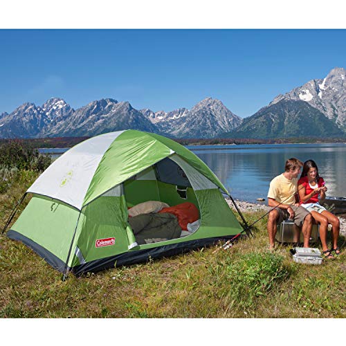 Coleman Sundome Camping Tent with Rainfly, 2/3/4/6 Person Tent Sets Up in 10 Mins, Weatherproof