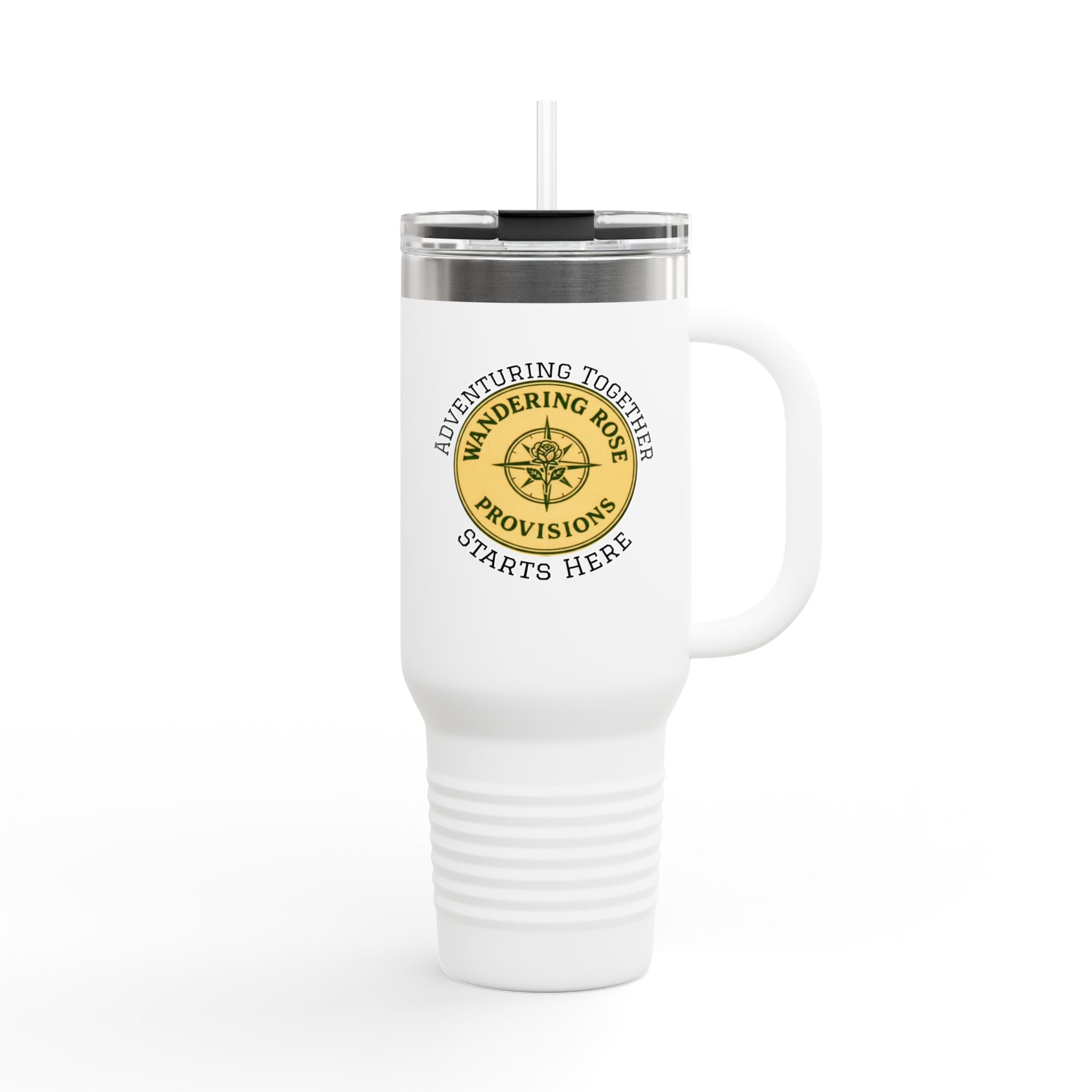 Insulated Wandering Rose Provisions Travel Mug, 40oz
