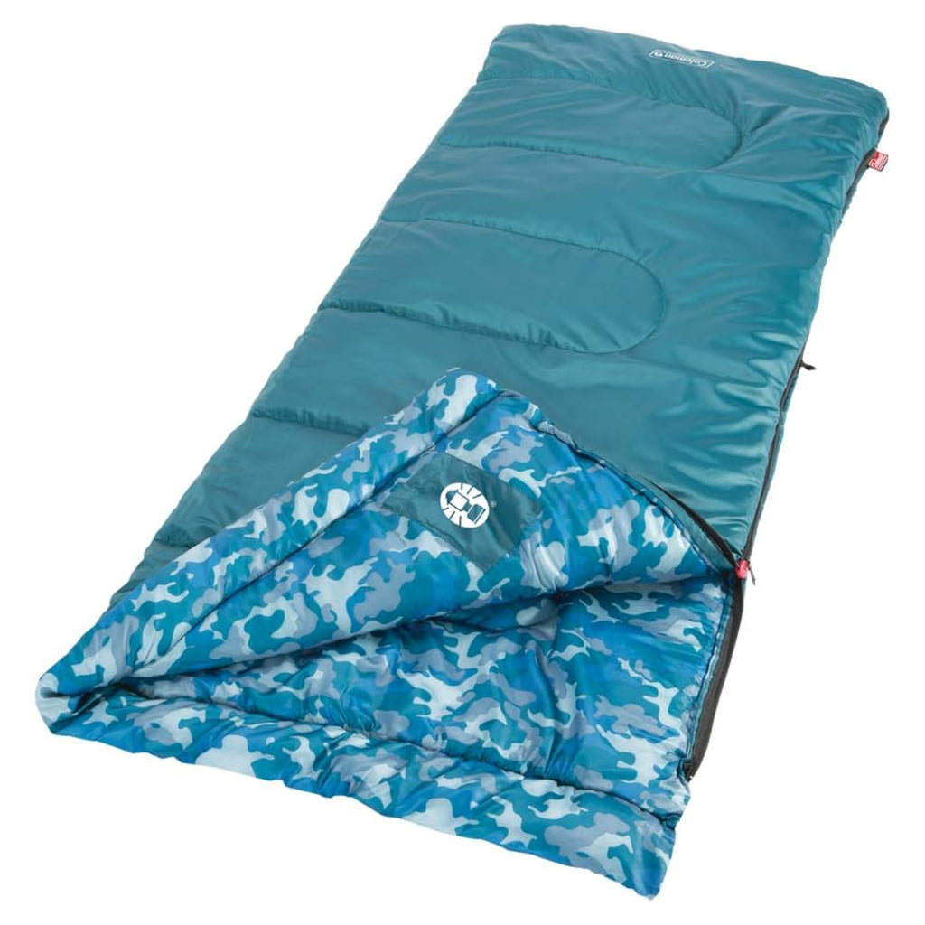 Coleman Kids 45°F Sleeping Bag for Children up to 5ft 5in Tall, Machine Washable