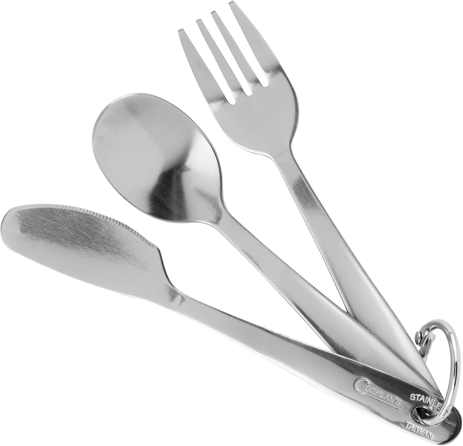Coghlan's Stainless Steel Cutlery Set – 3-Piece Flatware with Fork, Knife, Spoon