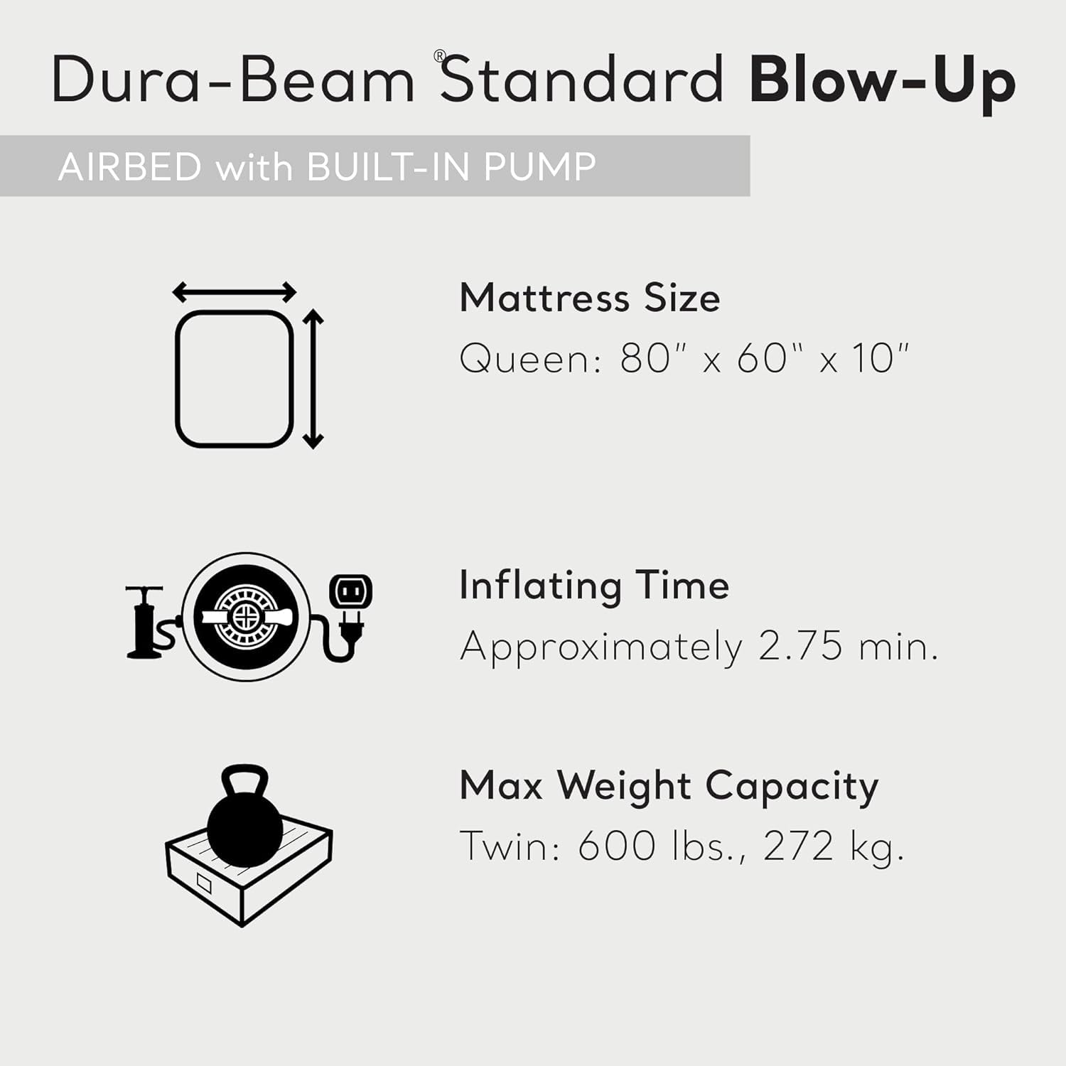 Intex 64758E Air Mattress: 600lb Weight Capacity, Pump Sold Separately