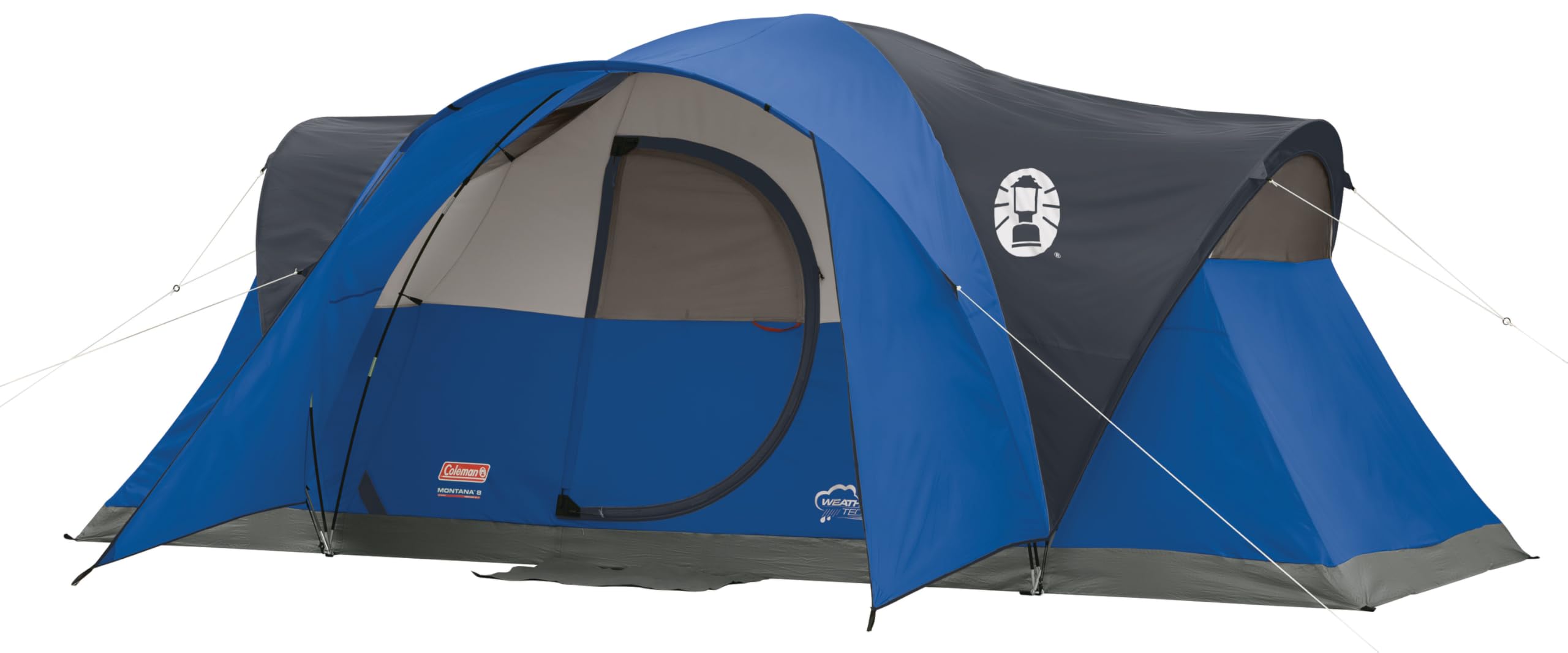 Coleman Montana 8-Person Camping Tent with Rainfly, Weatherproof Family Tent Sets Up in 15 Mins, Fits Multiple Airbeds