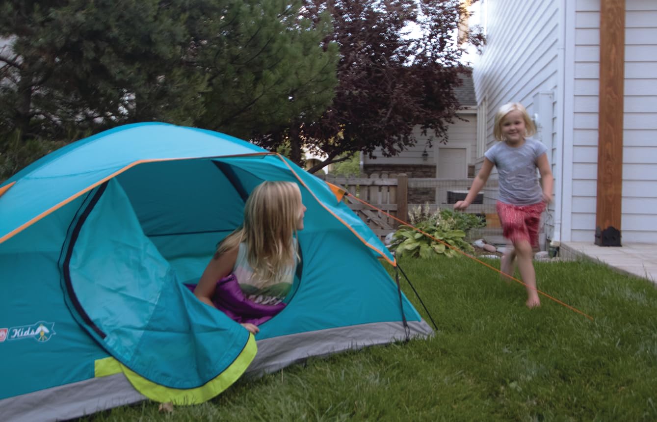 Coleman Kids Wonder Lake Tent with Rainfly, Sets Up in About 10 Minutes, 2-Person Glow-in-The-Dark Tent