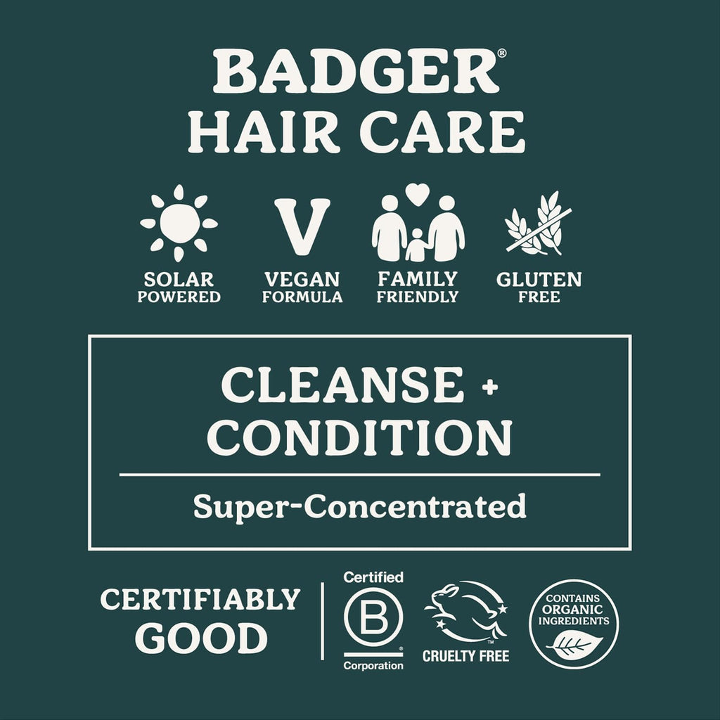 Badger - Natural Jojoba & Baobab Conditioning Shampoo Bar, 3 oz