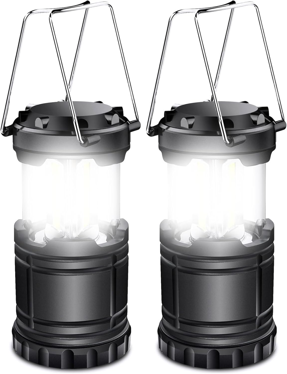 2 Pack LED Battery Operated Lights, Waterproof Camping Lantern