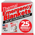 Emergency Blanket 4-Pack Space Mylar Blankets