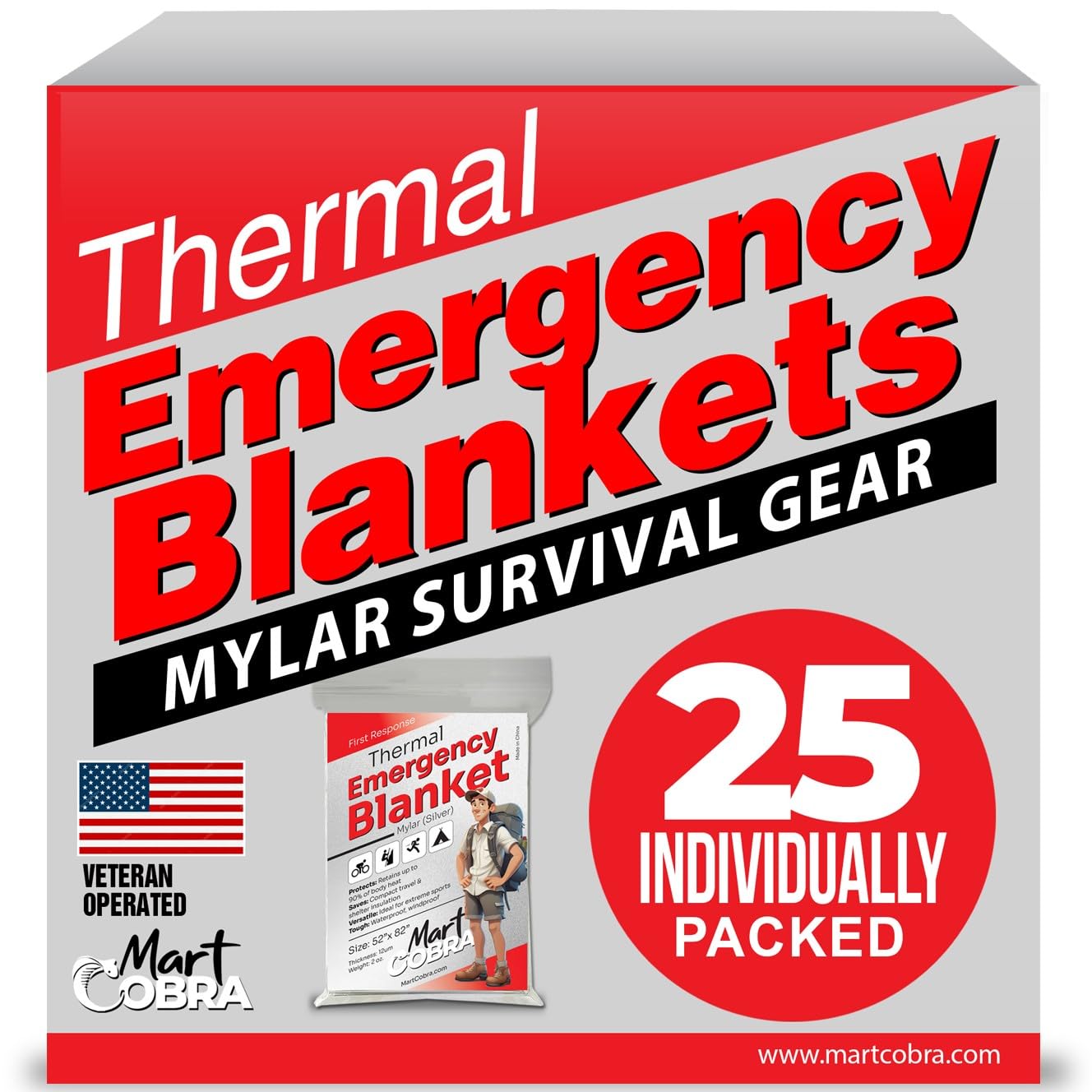 Emergency Blanket 4-Pack Space Mylar Blankets