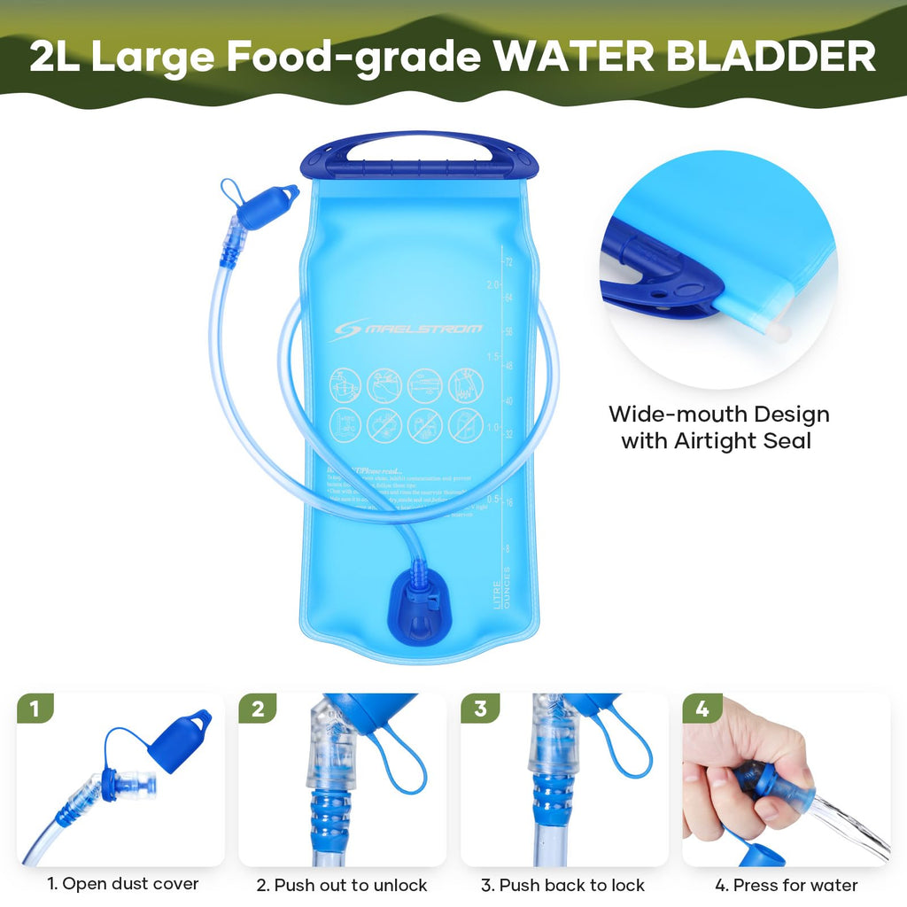 Hydration Vest,  Hiking Backpack with 2L Water Bladder