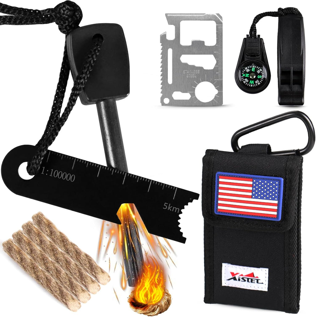 5 in 1 Ferro Rod Fire Starter Kit