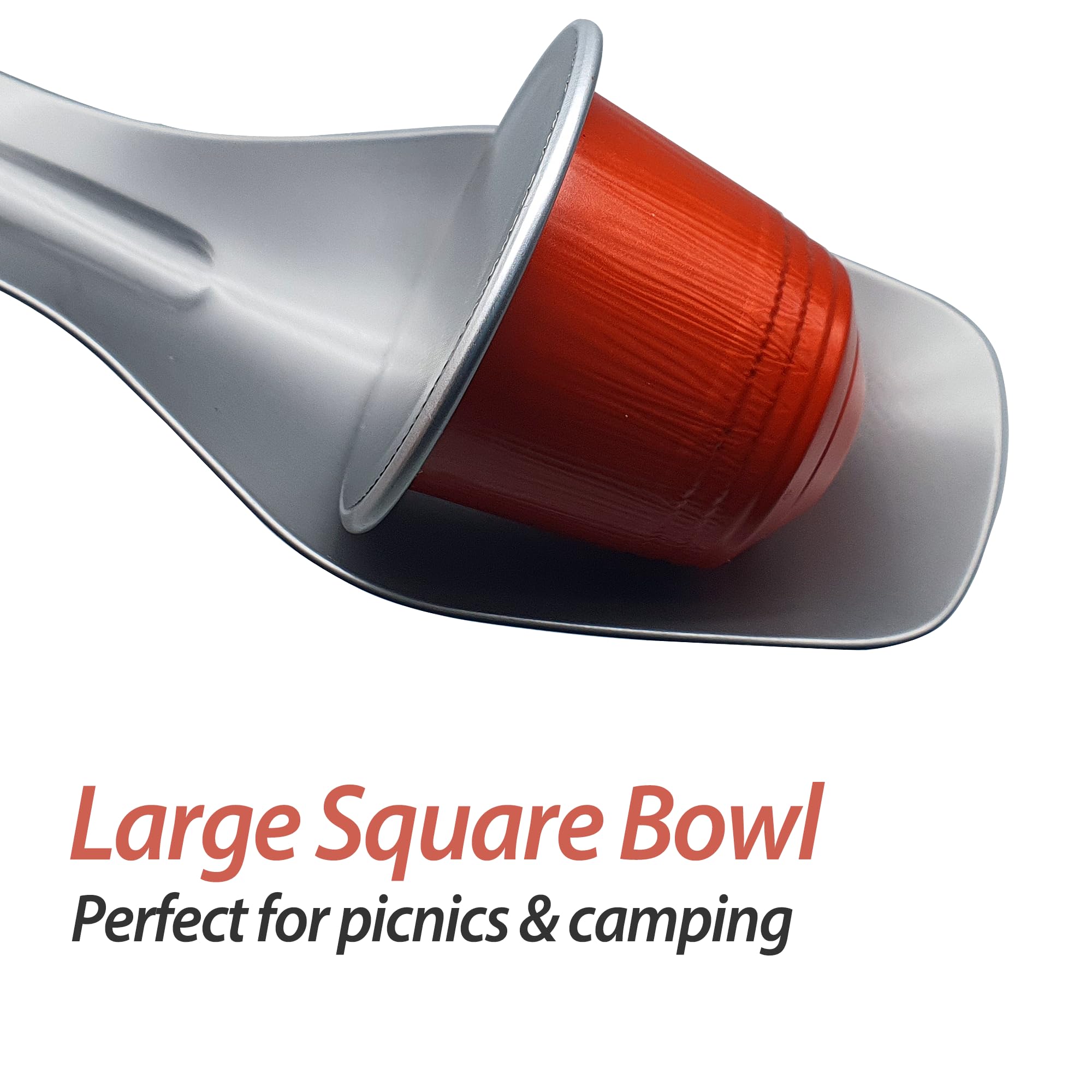 Portable 4-in-1 Camping Utensil Set: Spoon, Spork, Knife, Tongs