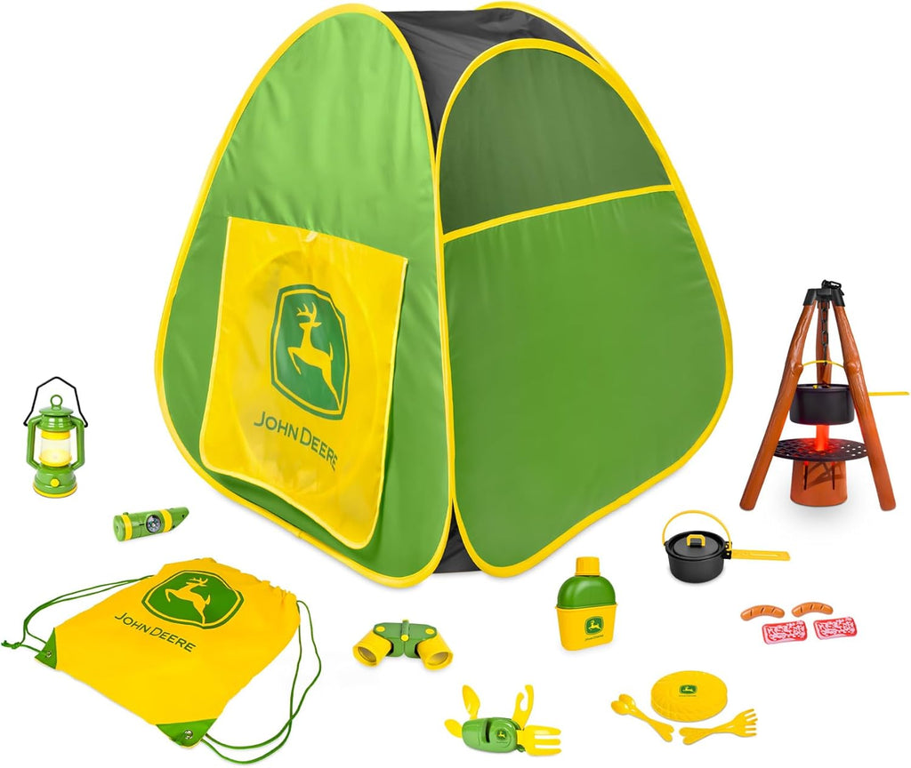 John Deere Pop-Up Camping Tent, 18 Piece Set
