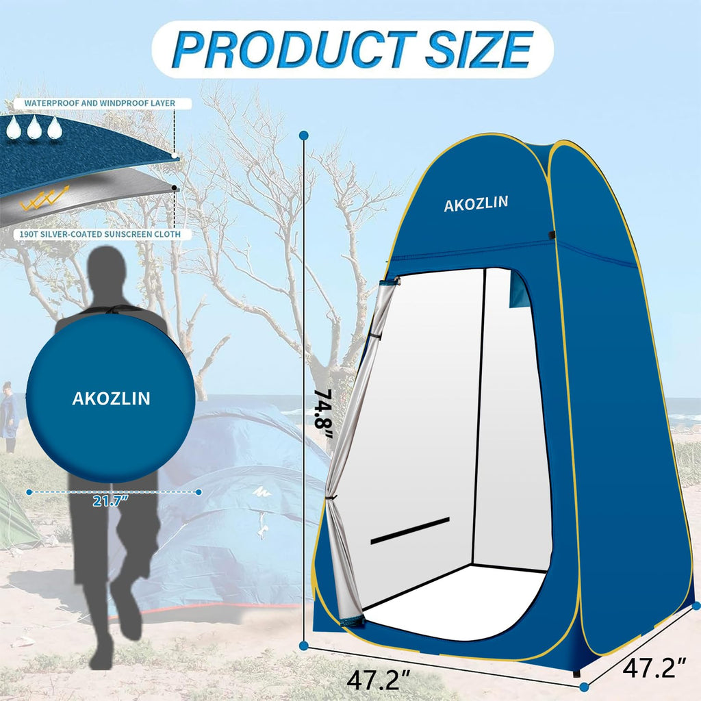 Portable Pop Up Shower Tent, Camp Toilet Tent