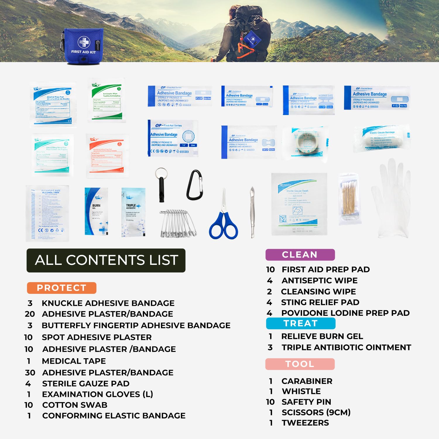 Mini First Aid Kit - 137 Piece Small Emergency Medical Kit