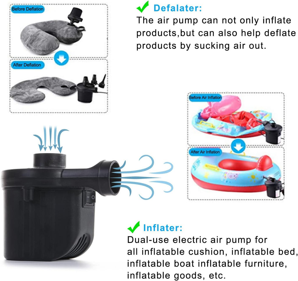 Newpol Inflatable Bed Pump, Electric Air Pump (AC110-240V/DC12V）