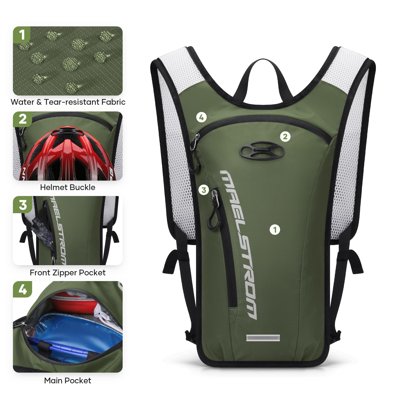 Hydration Vest,  Hiking Backpack with 2L Water Bladder