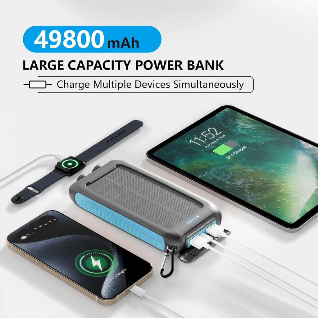 Solar Charger Power Bank 15W Waterproof