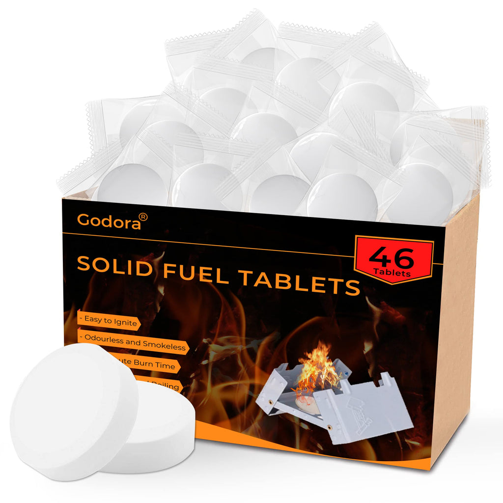 Godora Solid Fuel Tablets - Compact Size, High Energy, Safe and Reliable