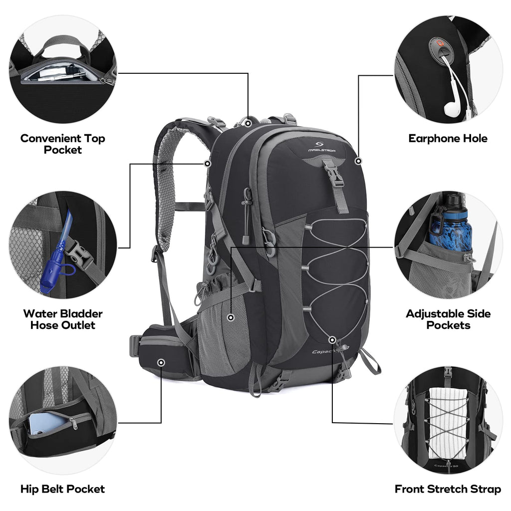 Waterproof Hiking Pack with Rain Cover