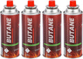 Butane Fuel Cylinders - 4 Pack - UL Safe Tested - for Portable Stoves