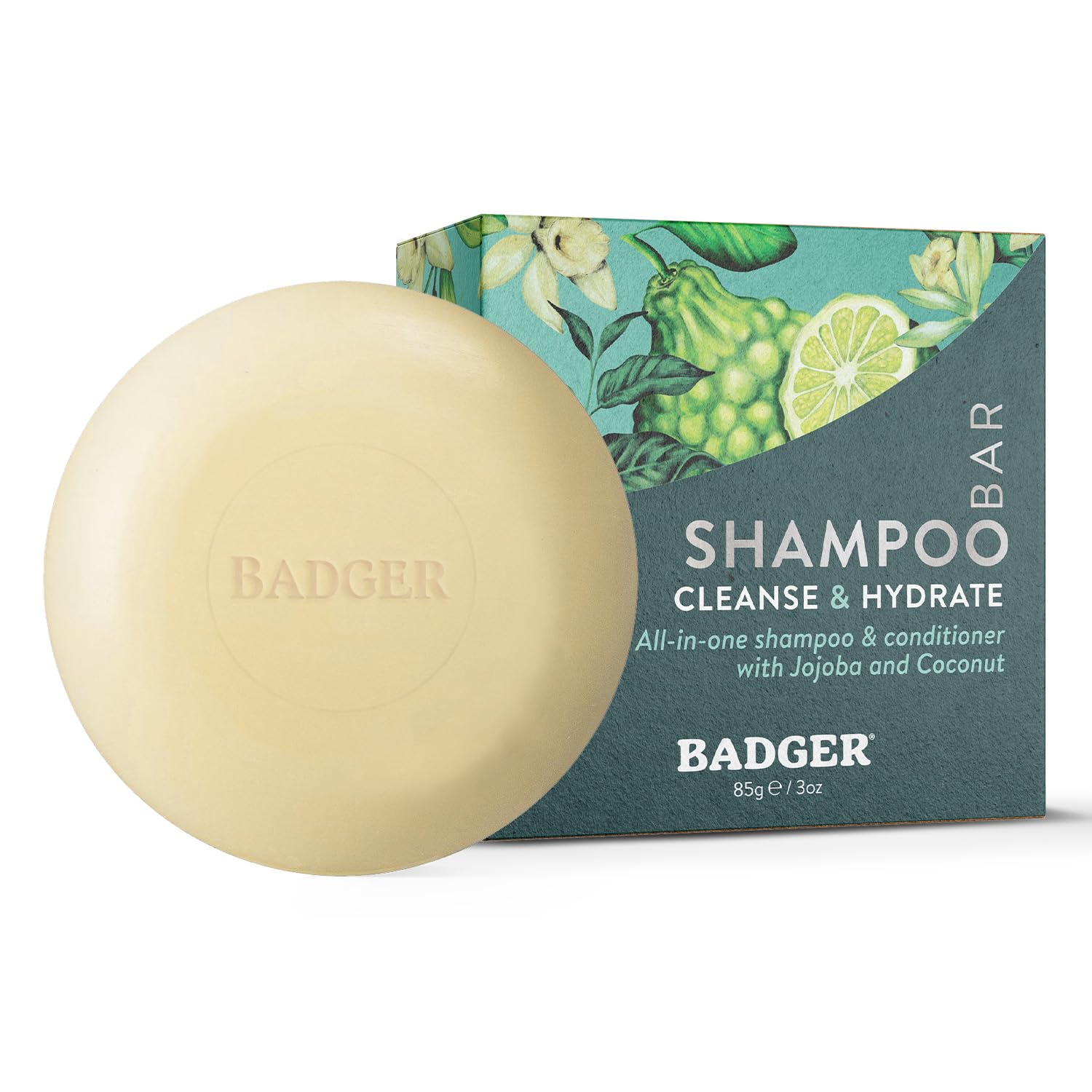 Badger - Natural Jojoba & Baobab Conditioning Shampoo Bar, 3 oz
