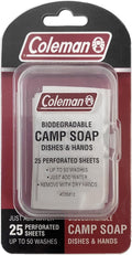 Coleman Camp Soap Sheets – 25 Travel Soap Sheets, TSA-Approved for Travel