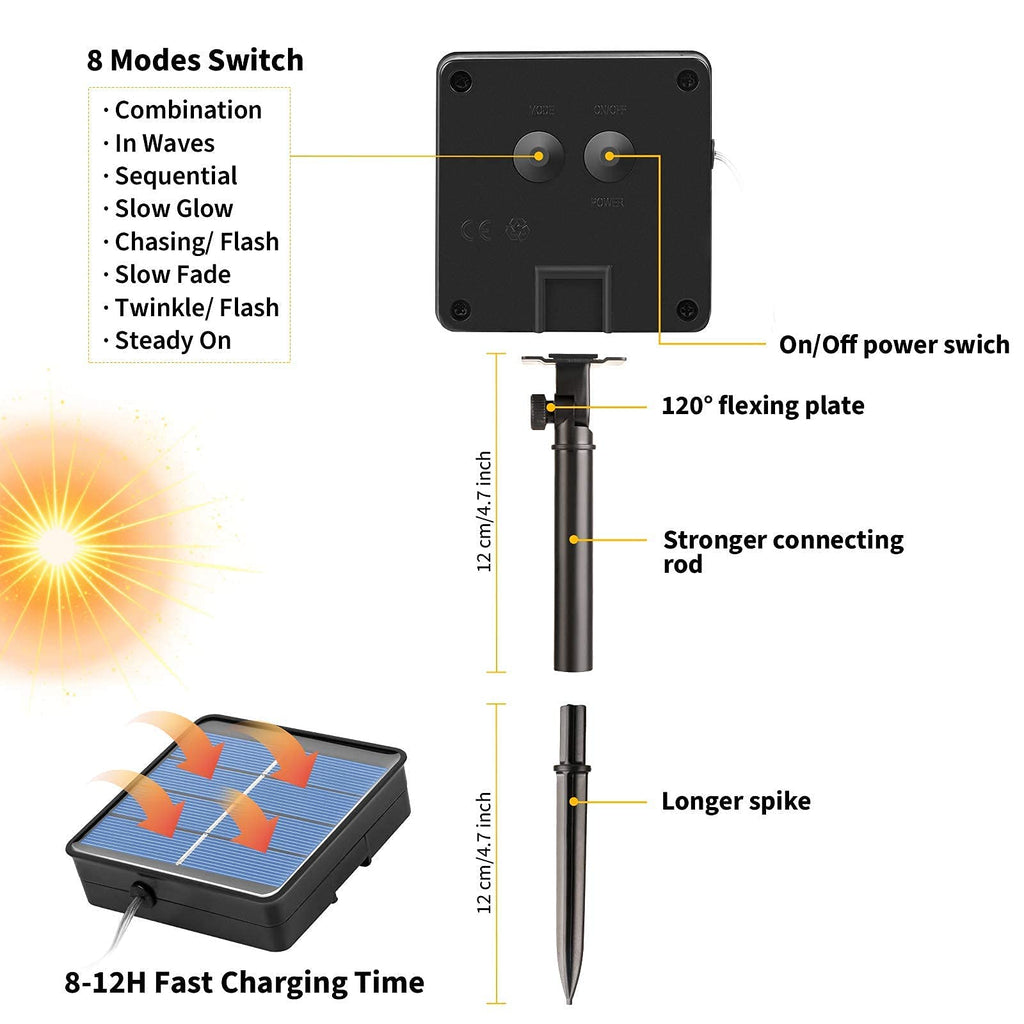 Brightown Solar Rope Lights, 39FT