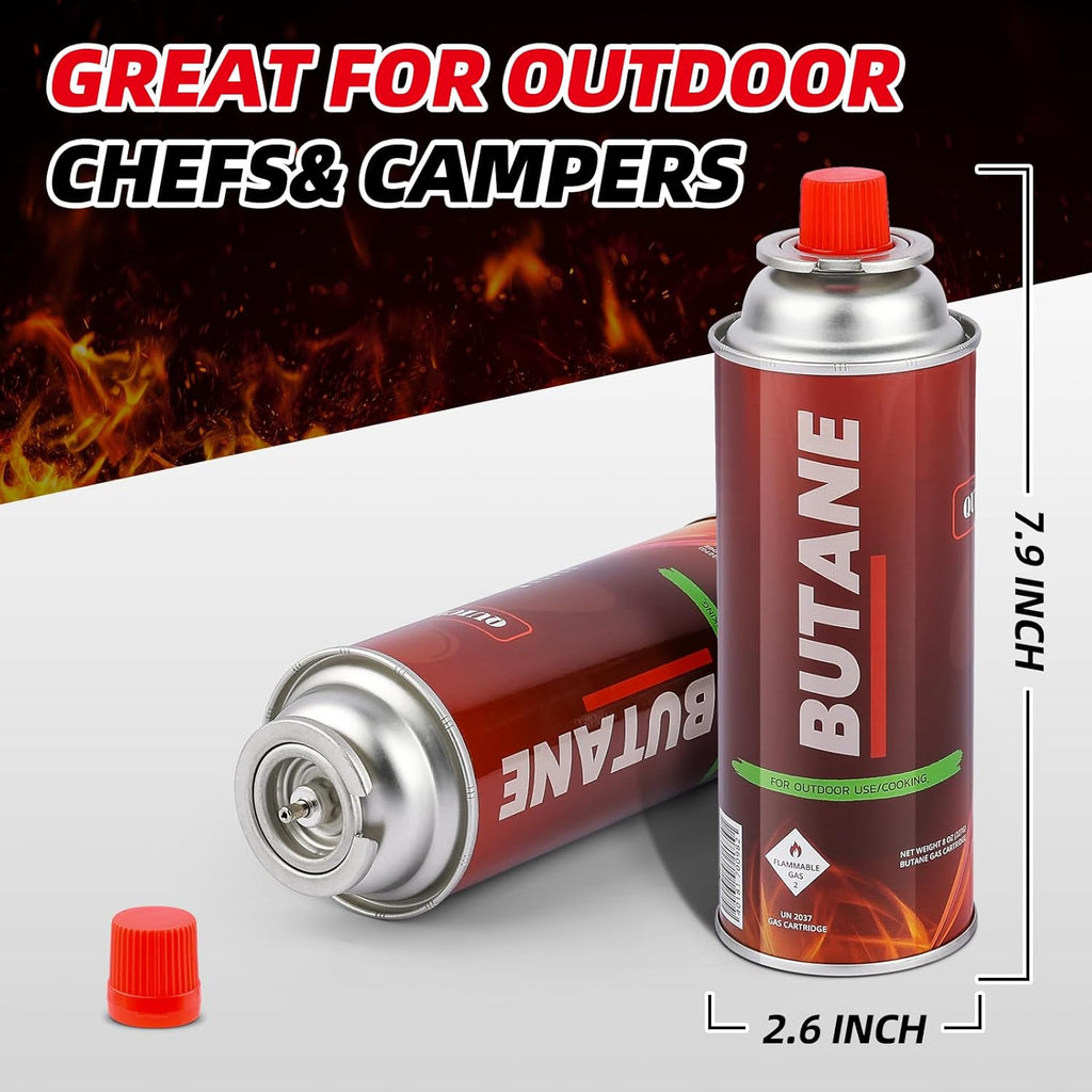 Pack of 4 Butane Fuel Cylinders for Portable Stove