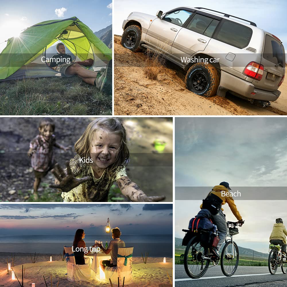 5 Gallons/20L Camping Shower Bag, Portable Shower Bag with Removable Hose and On-Off Switchable