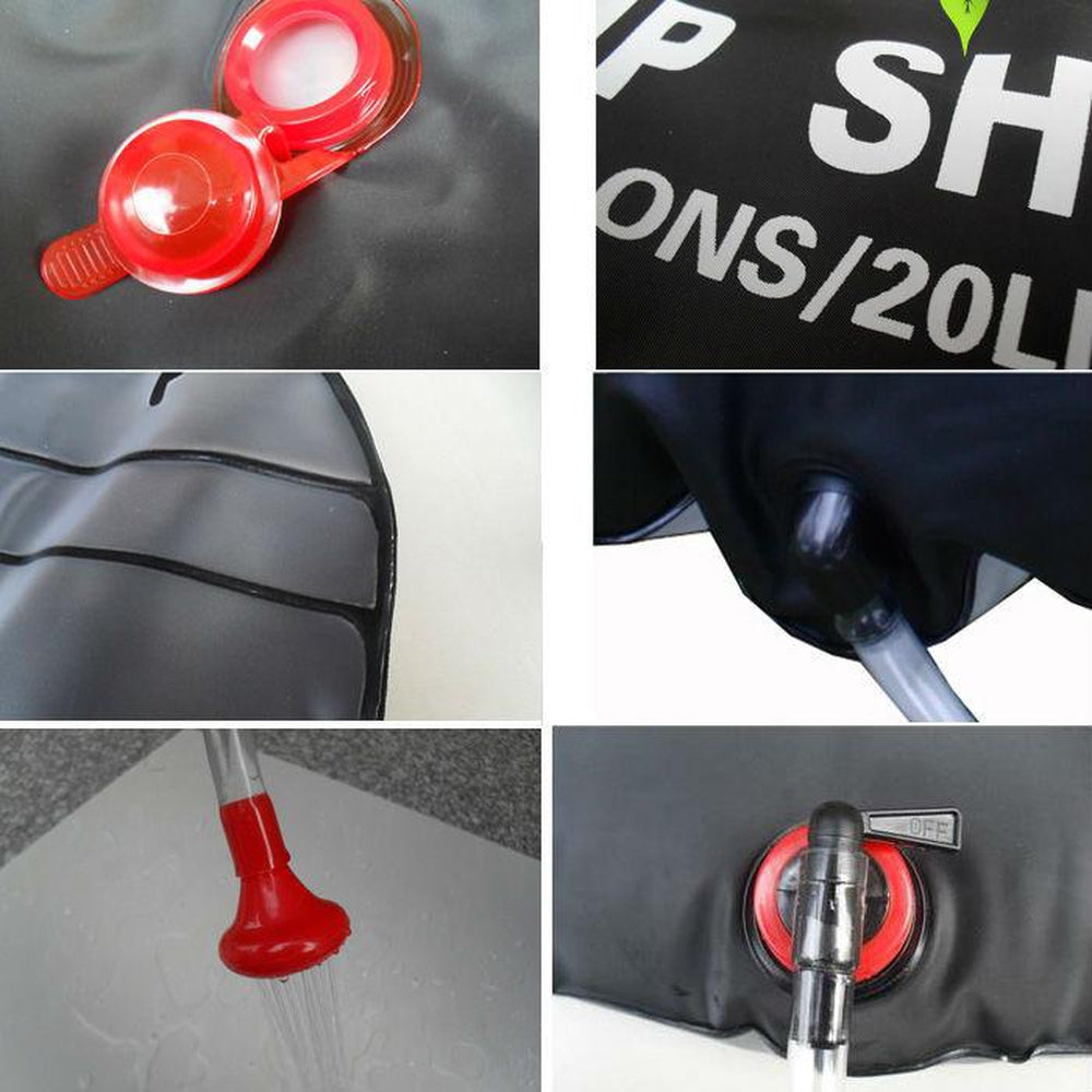 Solar Heated Camping Shower Kit