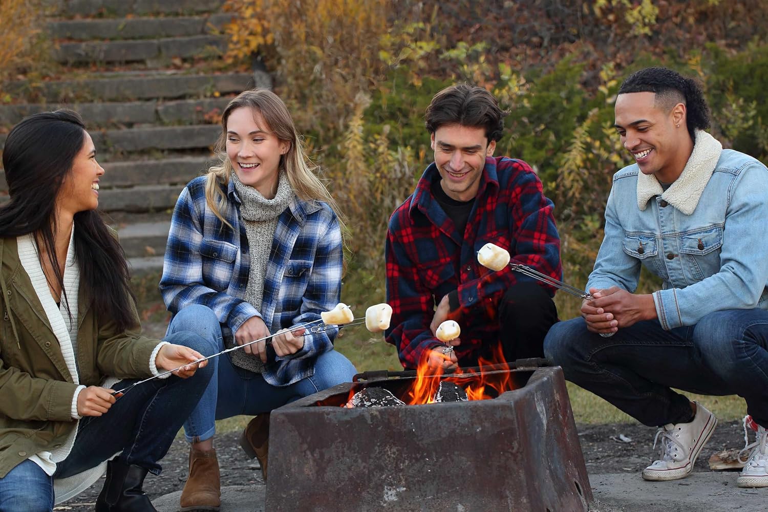 Coghlan's Telescoping Roasting Fork – Stainless Steel Skewers, Extends 12.5" to 34"