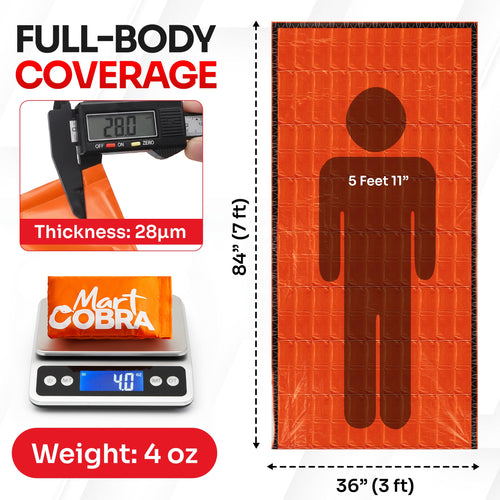 Bivy Sack Waterproof Mylar Emergency Blankets for Survival