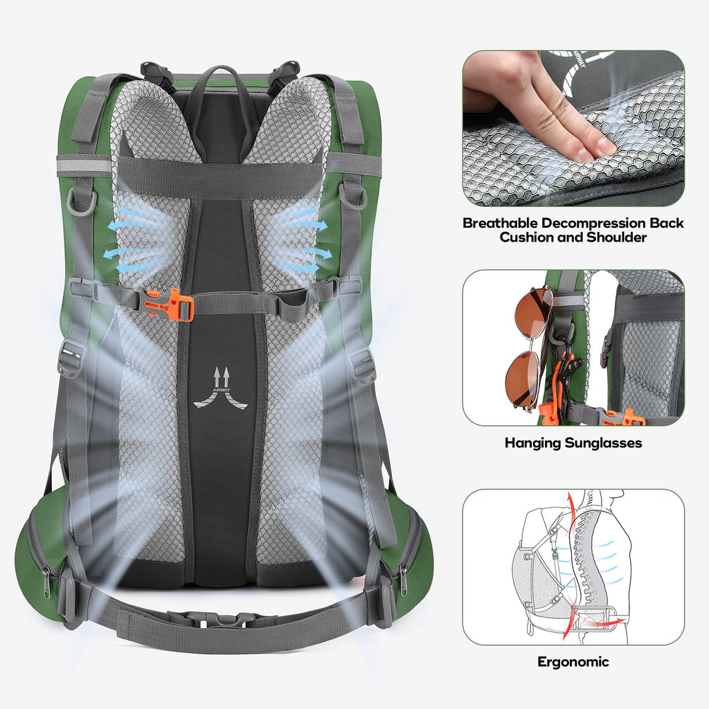 Waterproof Hiking Pack with Rain Cover