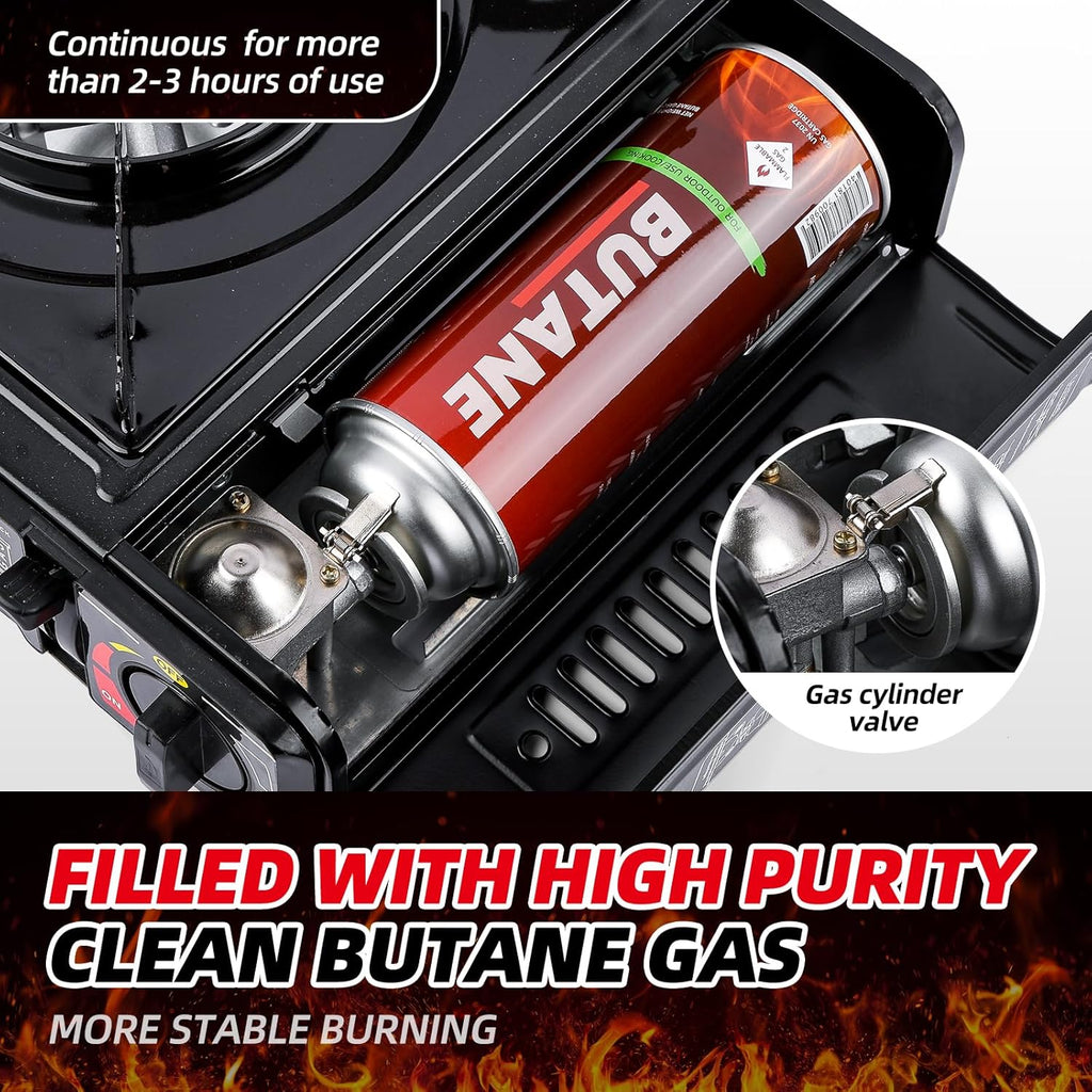 Pack of 4 Butane Fuel Cylinders for Portable Stove