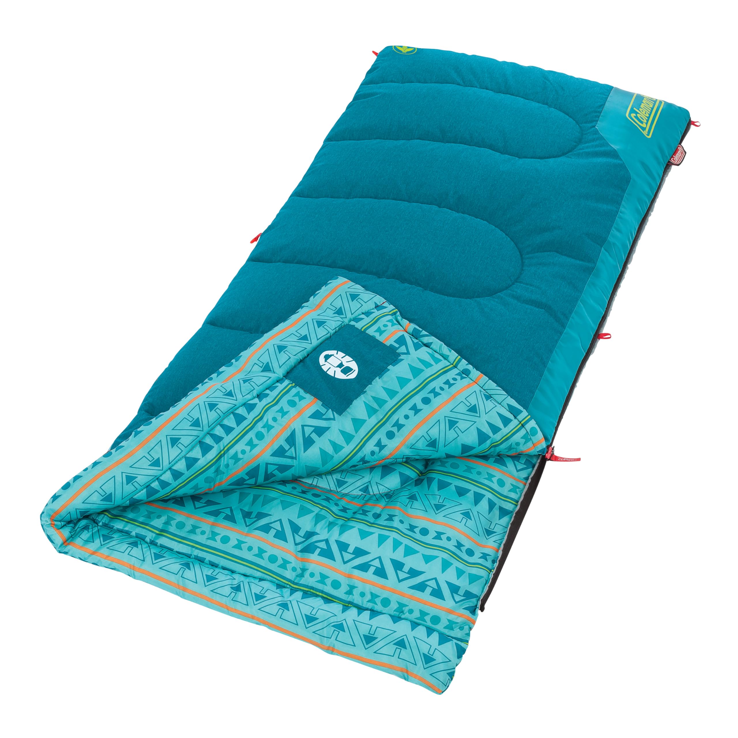Coleman Kids 50°F Sleeping Bag, Comfortable Youth Sleeping Bag Fits Children up to 5ft Tall, Machine Washable