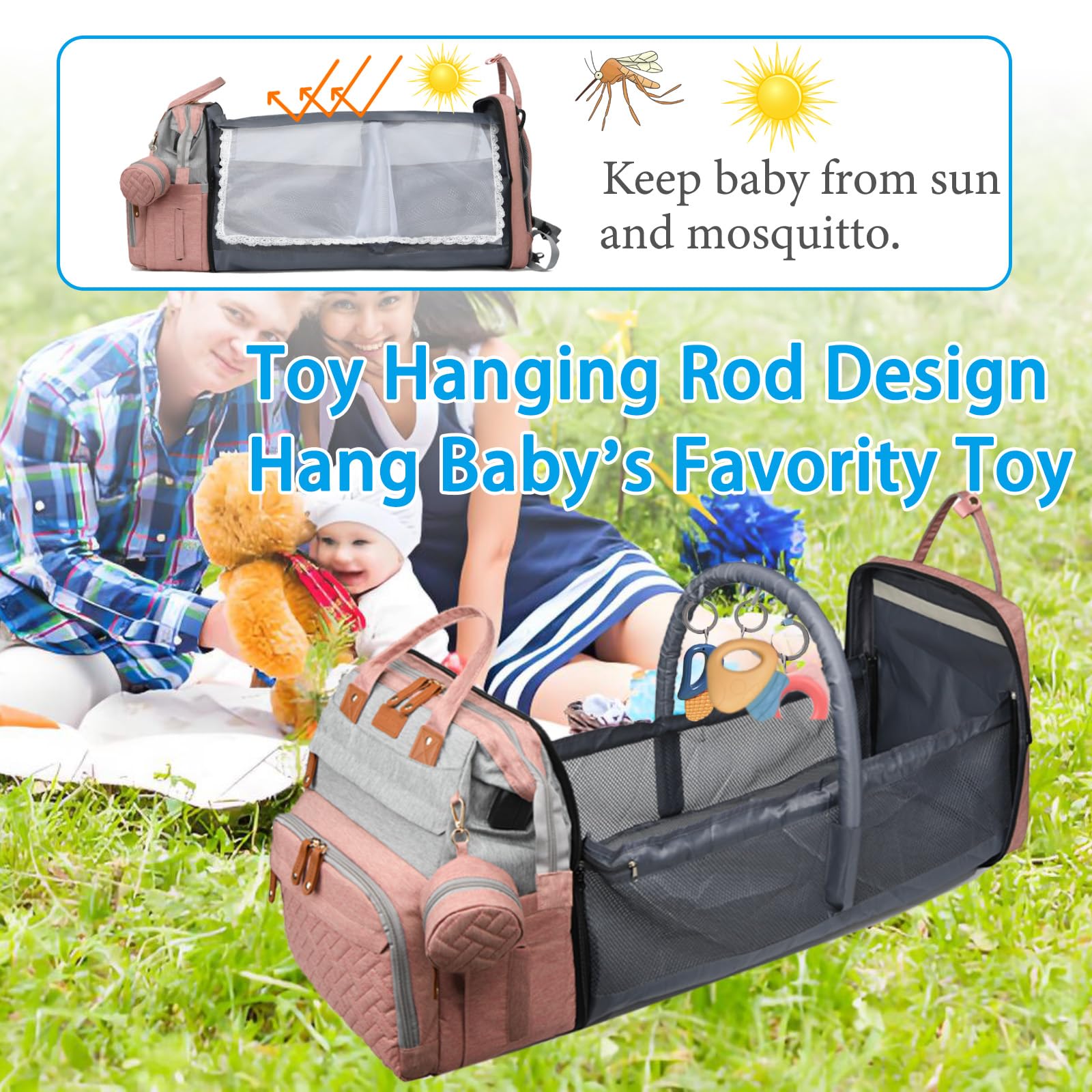 Baby Diaper Bags with Changing Station, Waterproof