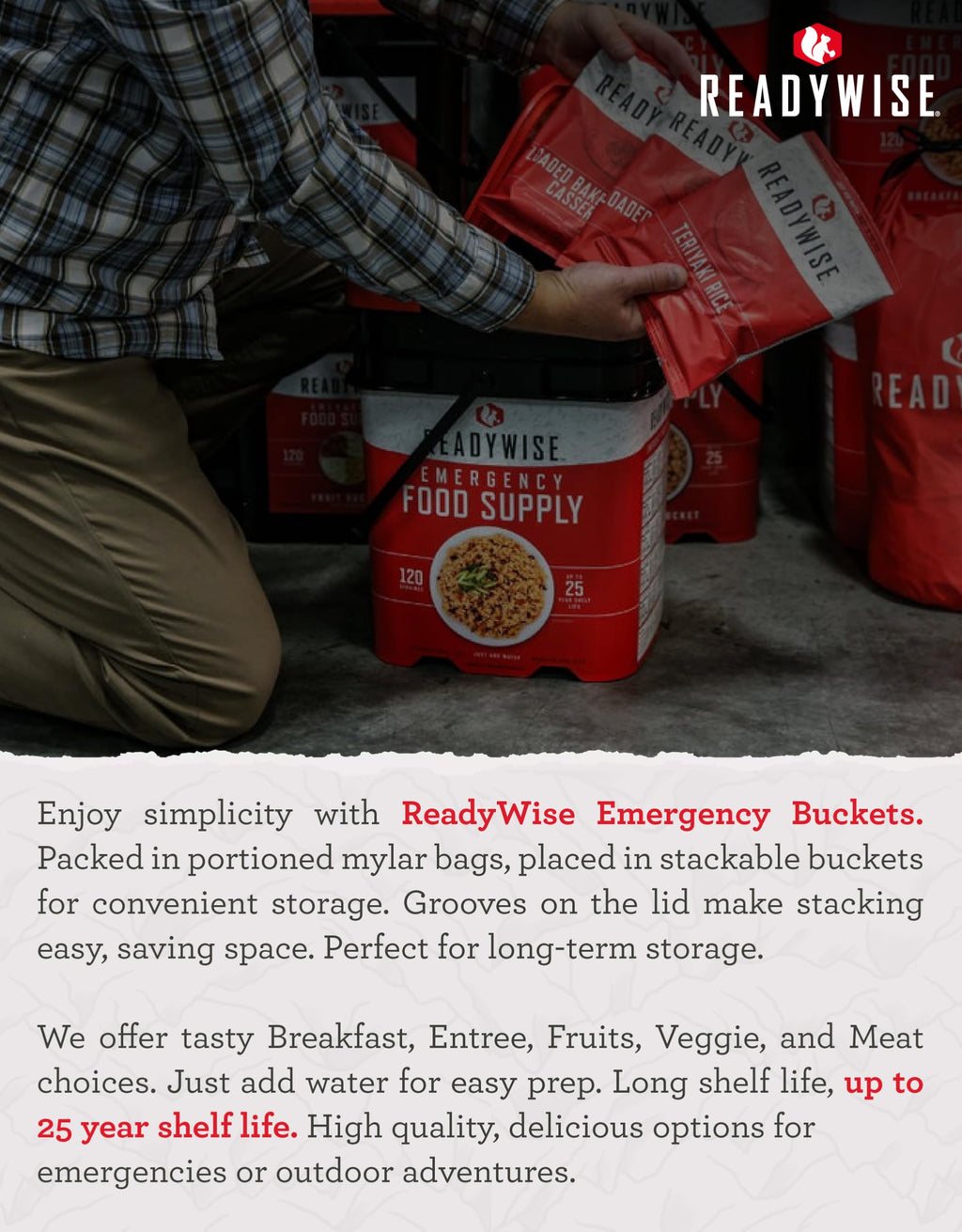 ReadyWise 7 Day Emergency Food Supply – 60 Servings Grab Bag