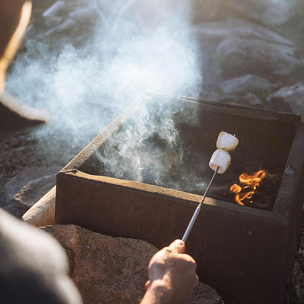 Coghlan's Telescoping Roasting Fork – Stainless Steel Skewers, Extends 12.5" to 34"