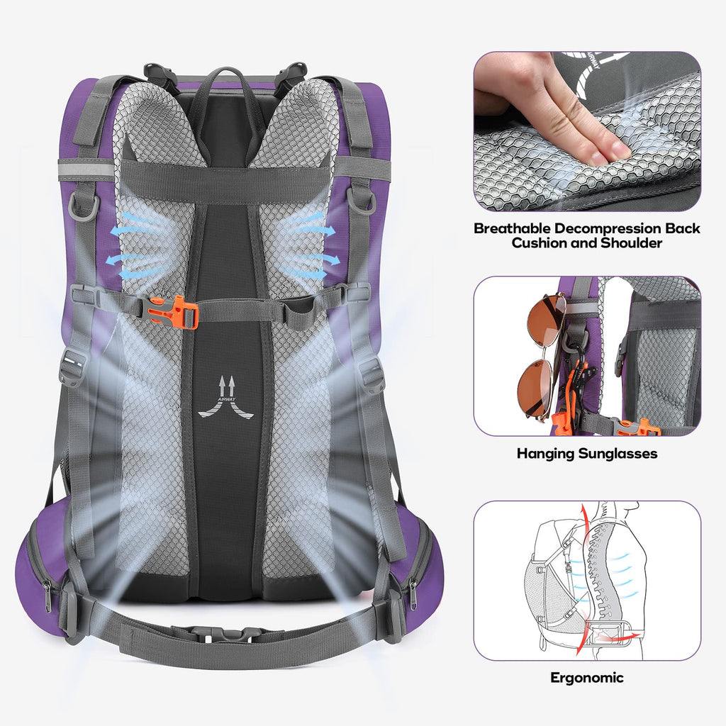 Waterproof Hiking Pack with Rain Cover