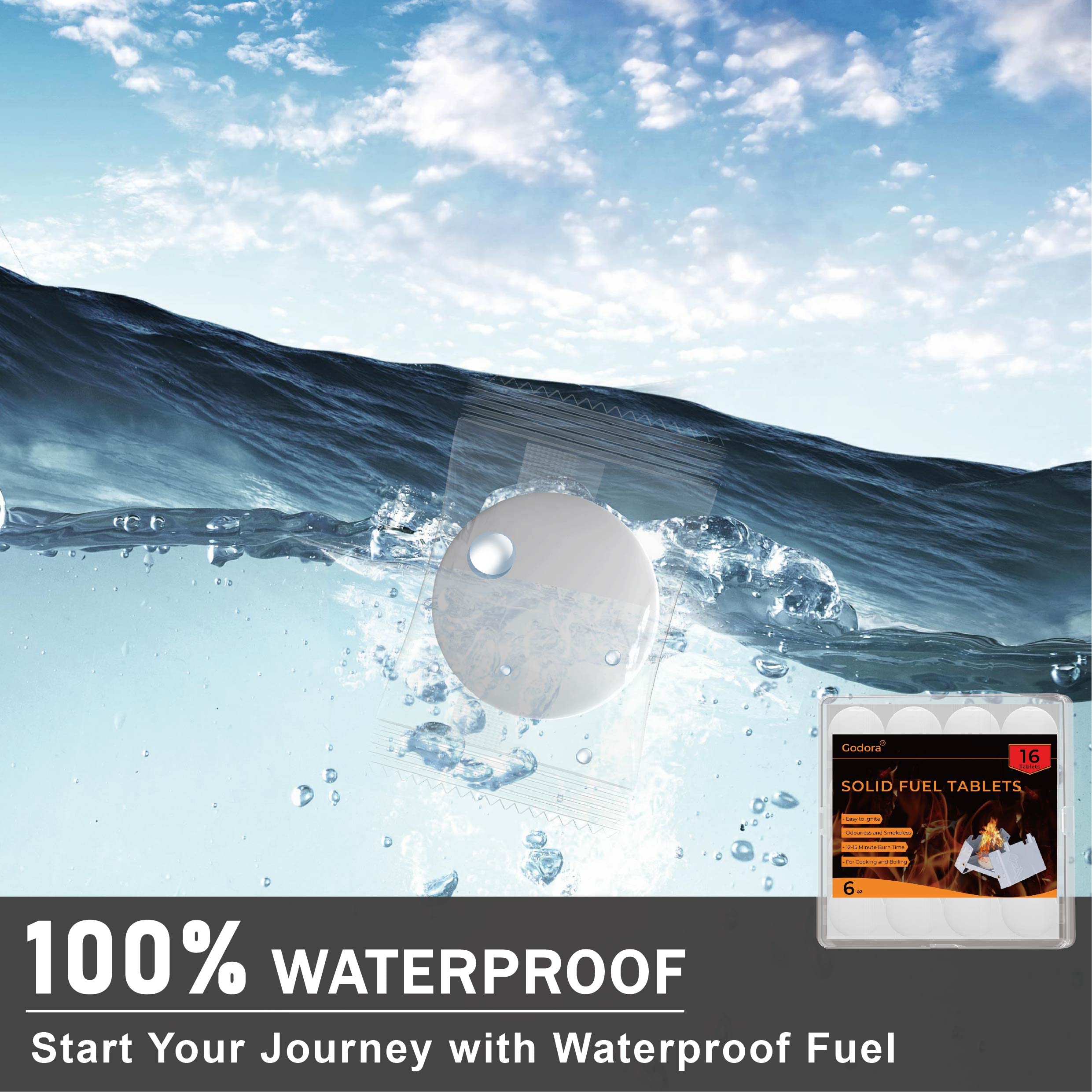 Godora Solid Fuel Tablets - Compact Size, High Energy, Safe and Reliable