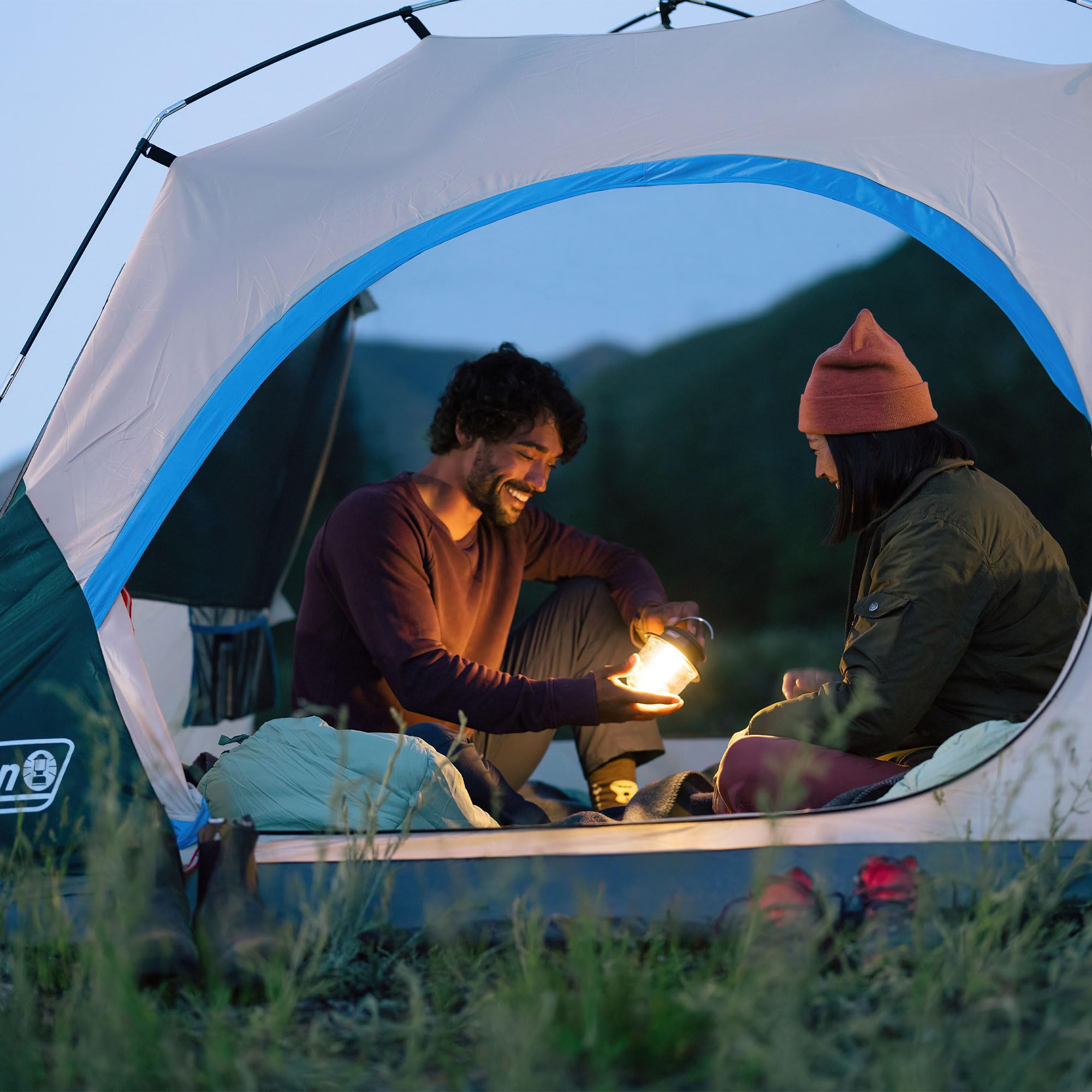 Coleman Skydome Tent with Full-Fly Weather Vestibule, Weatherproof 4/6 Person Tent Sets Up in 5 Minutes