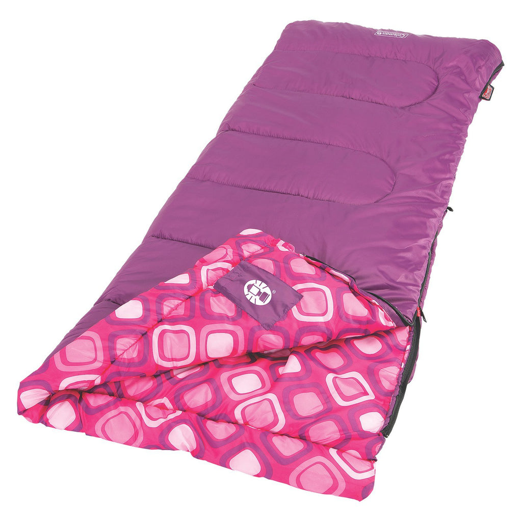 Coleman Kids 45°F Sleeping Bag for Children up to 5ft 5in Tall, Machine Washable