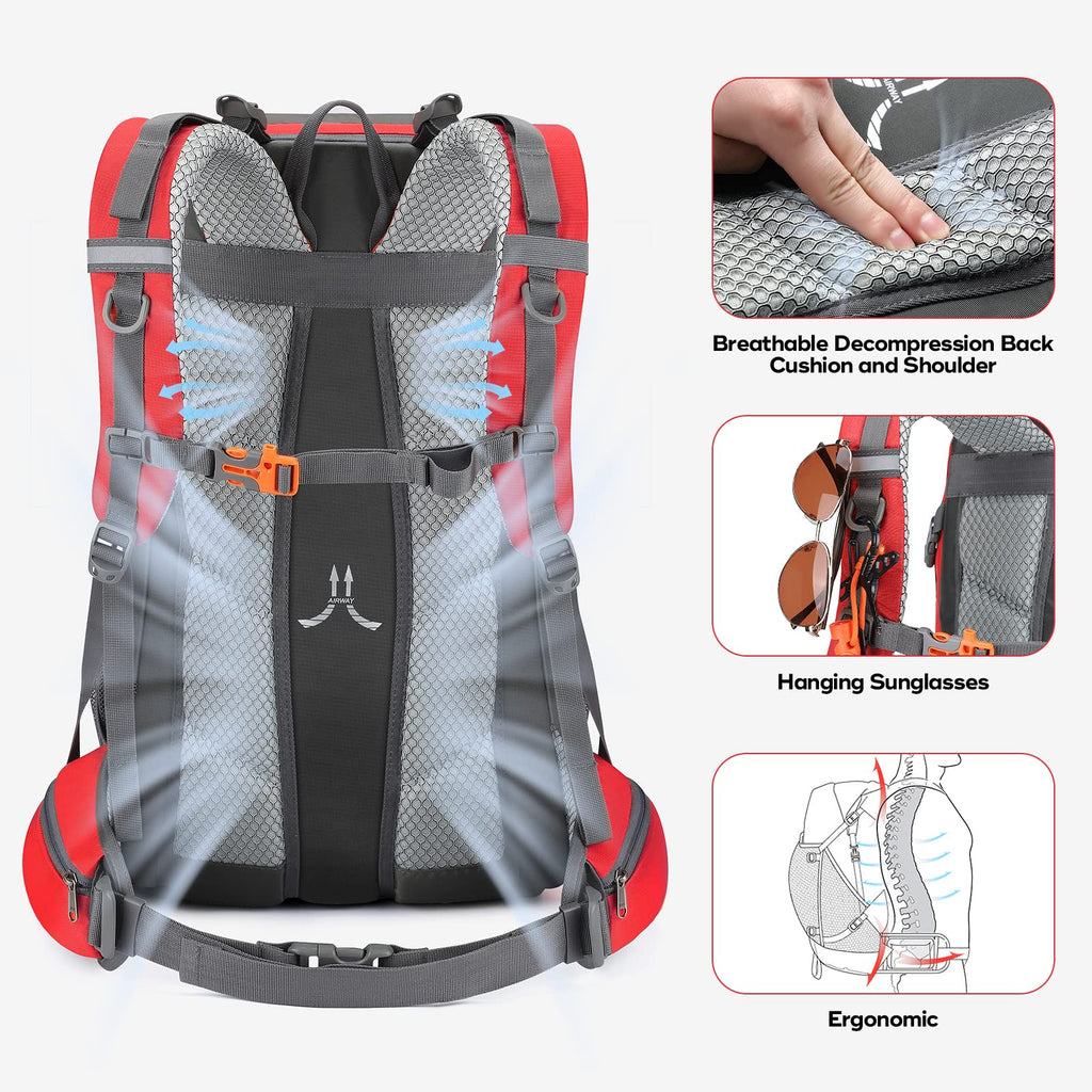 Waterproof Hiking Pack with Rain Cover