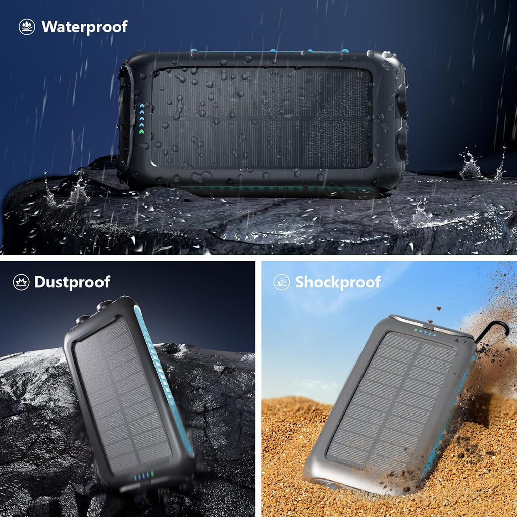 Solar Charger Power Bank 15W Waterproof