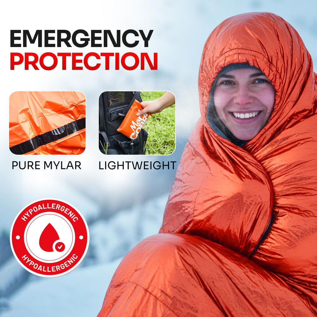 Bivy Sack Waterproof Mylar Emergency Blankets for Survival