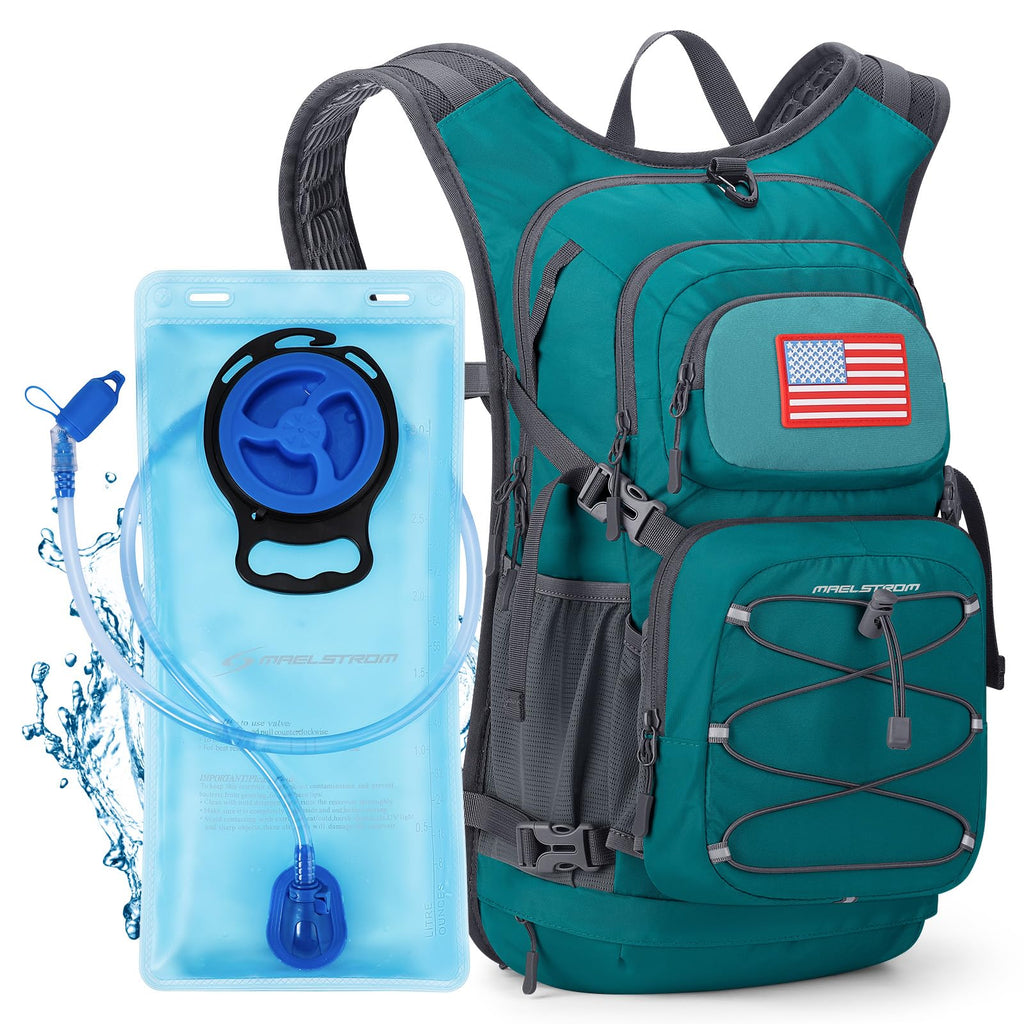 Hydration Hiking Backpack with 2L/3L Water Bladder, High Flow Bite Valve